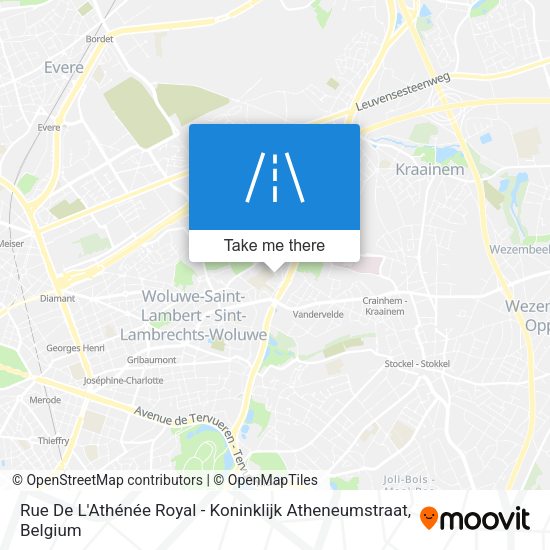 Rue De L'Athénée Royal - Koninklijk Atheneumstraat plan