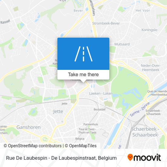 Rue De Laubespin - De Laubespinstraat map