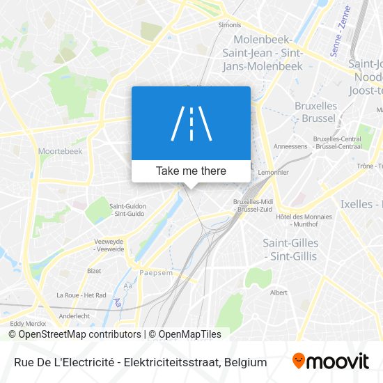 Rue De L'Electricité - Elektriciteitsstraat plan
