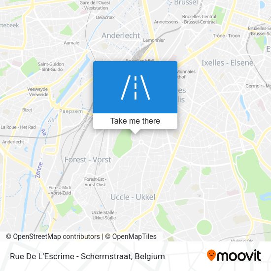 Rue De L'Escrime - Schermstraat plan