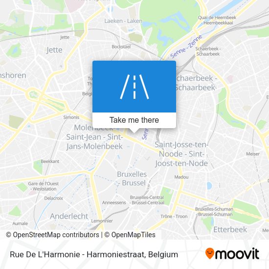 Rue De L'Harmonie - Harmoniestraat plan