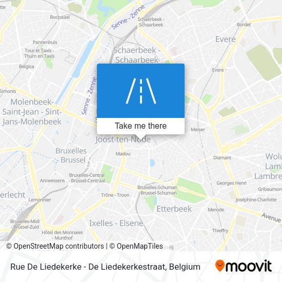 Rue De Liedekerke - De Liedekerkestraat plan