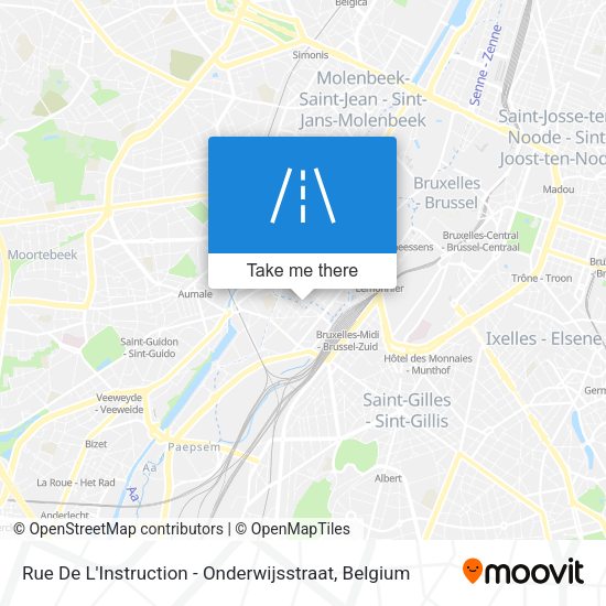 Rue De L'Instruction - Onderwijsstraat map