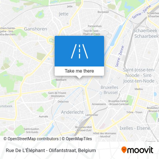 Rue De L'Éléphant - Olifantstraat plan