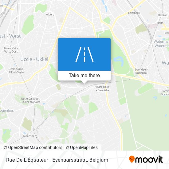 Rue De L'Équateur - Evenaarsstraat plan