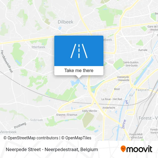 Neerpede Street - Neerpedestraat map