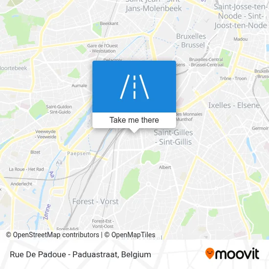 Rue De Padoue - Paduastraat map