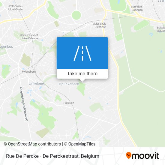 Rue De Percke - De Perckestraat map