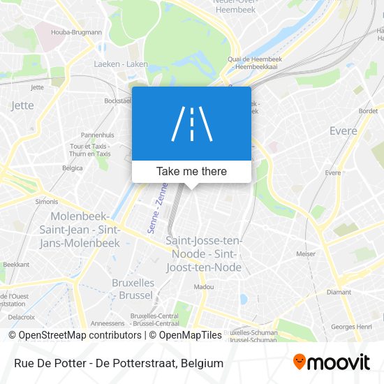 Rue De Potter - De Potterstraat plan