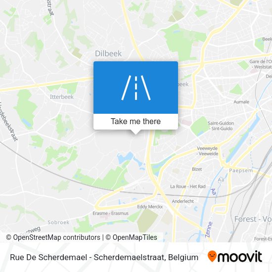 Rue De Scherdemael - Scherdemaelstraat plan