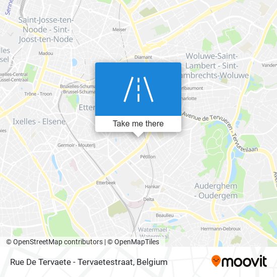 Rue De Tervaete - Tervaetestraat map