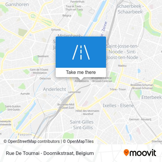 Rue De Tournai - Doornikstraat plan