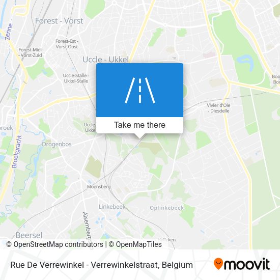 Rue De Verrewinkel - Verrewinkelstraat map