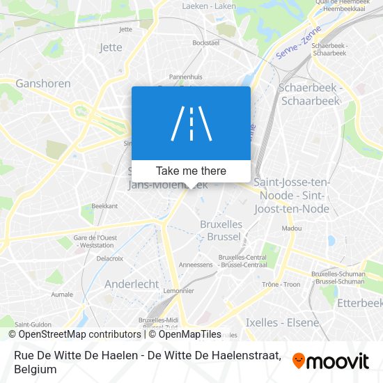 Rue De Witte De Haelen - De Witte De Haelenstraat map