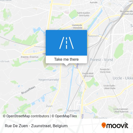 Rue De Zuen - Zuunstraat plan