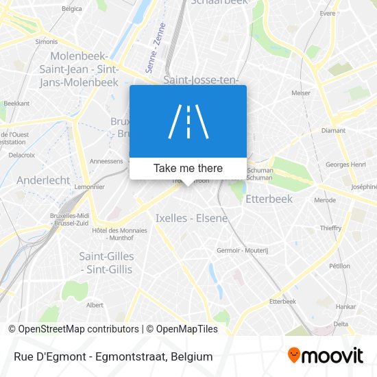 Rue D'Egmont - Egmontstraat map