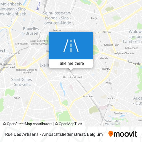 Rue Des Artisans - Ambachtsliedenstraat plan