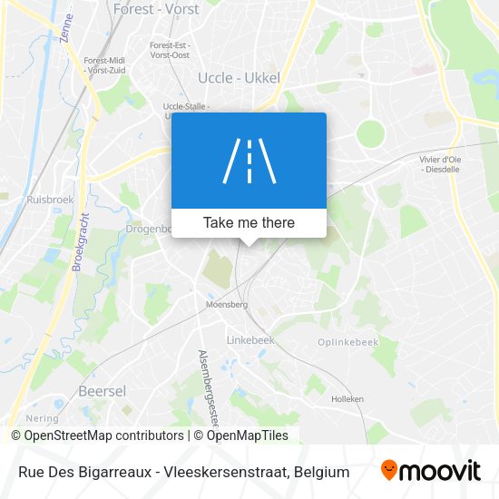 Rue Des Bigarreaux - Vleeskersenstraat plan