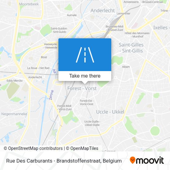 Rue Des Carburants - Brandstoffenstraat plan
