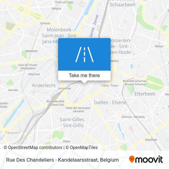 Rue Des Chandeliers - Kandelaarsstraat plan