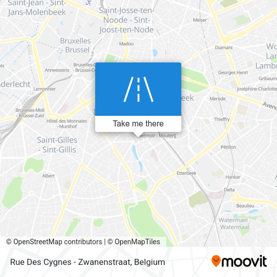 Rue Des Cygnes - Zwanenstraat map