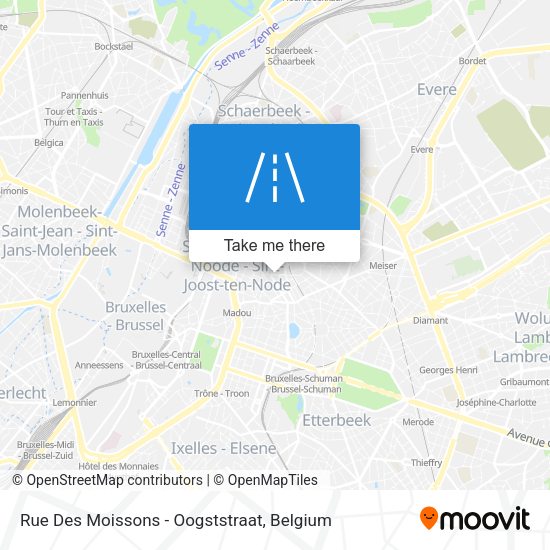Rue Des Moissons - Oogststraat map