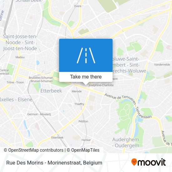 Rue Des Morins - Morinenstraat map