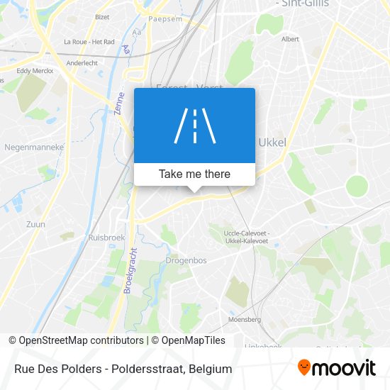 Rue Des Polders - Poldersstraat map