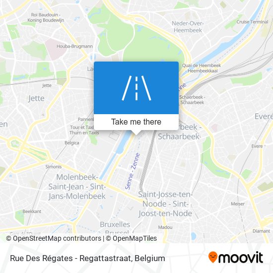 Rue Des Régates - Regattastraat map