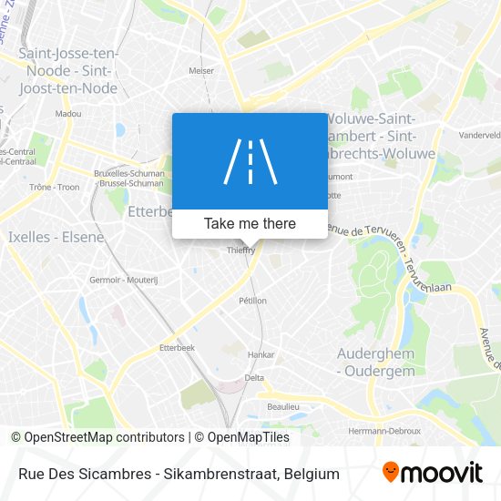 Rue Des Sicambres - Sikambrenstraat plan