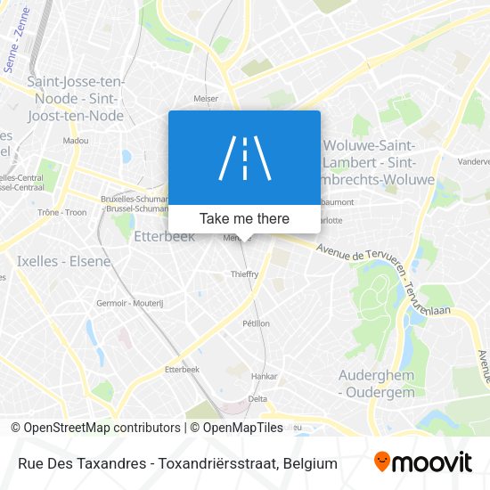 Rue Des Taxandres - Toxandriërsstraat map