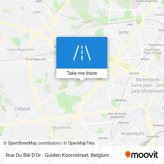 Rue Du Blé D'Or - Gulden Koornstraat map