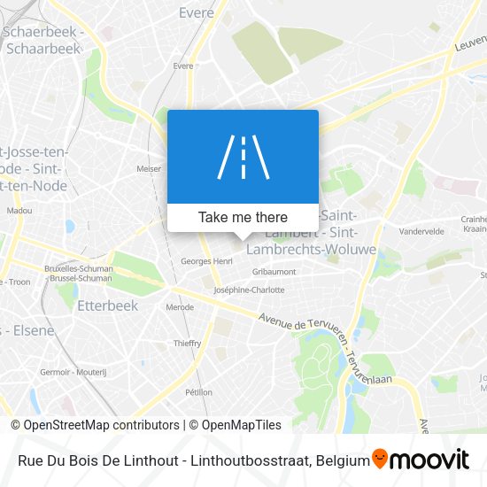 Rue Du Bois De Linthout - Linthoutbosstraat plan