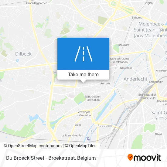 Du Broeck Street - Broekstraat map