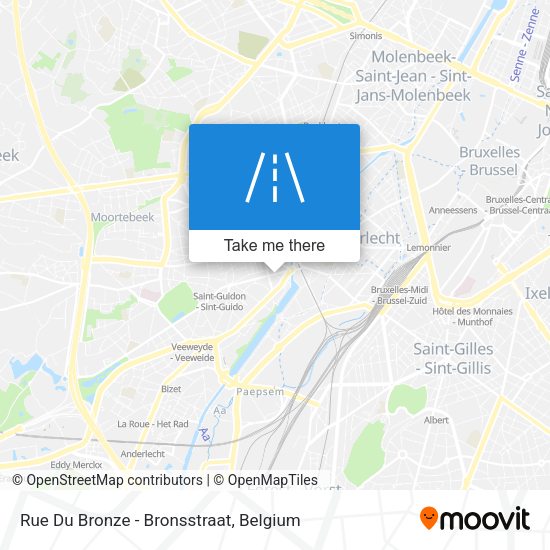 Rue Du Bronze - Bronsstraat plan
