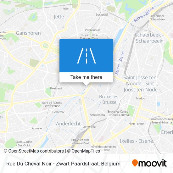 Rue Du Cheval Noir - Zwart Paardstraat map