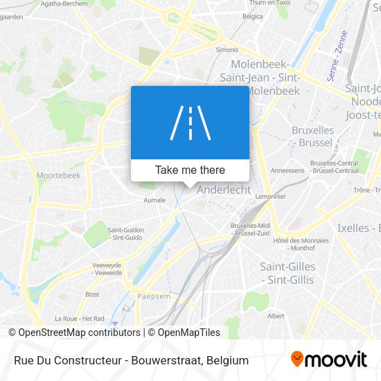 Rue Du Constructeur - Bouwerstraat plan