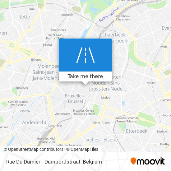 Rue Du Damier - Dambordstraat map