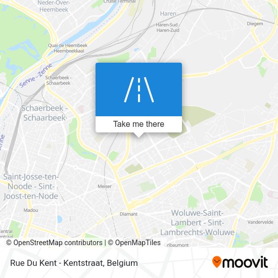 Rue Du Kent - Kentstraat map
