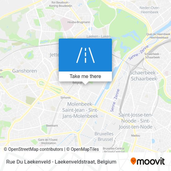 Rue Du Laekenveld - Laekenveldstraat plan
