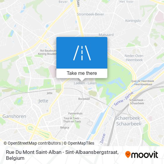 Rue Du Mont Saint-Alban - Sint-Albaansbergstraat map