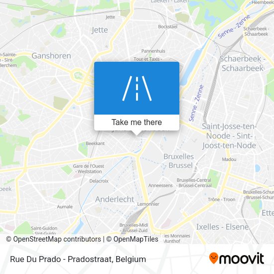 Rue Du Prado - Pradostraat map