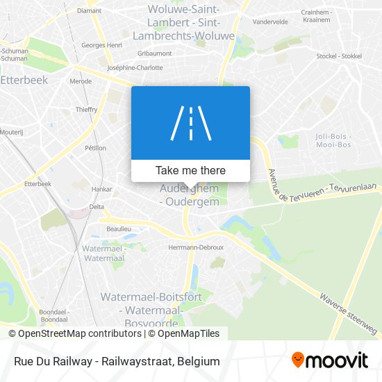 Rue Du Railway - Railwaystraat map