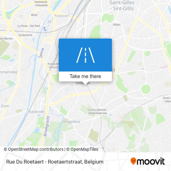 Rue Du Roetaert - Roetaertstraat map
