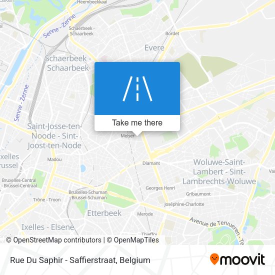 Rue Du Saphir - Saffierstraat map