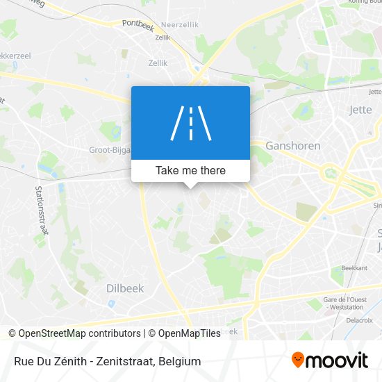 Rue Du Zénith - Zenitstraat map