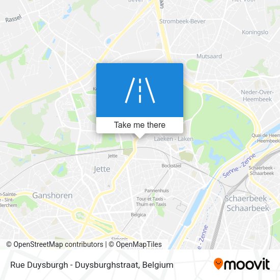 Rue Duysburgh - Duysburghstraat plan
