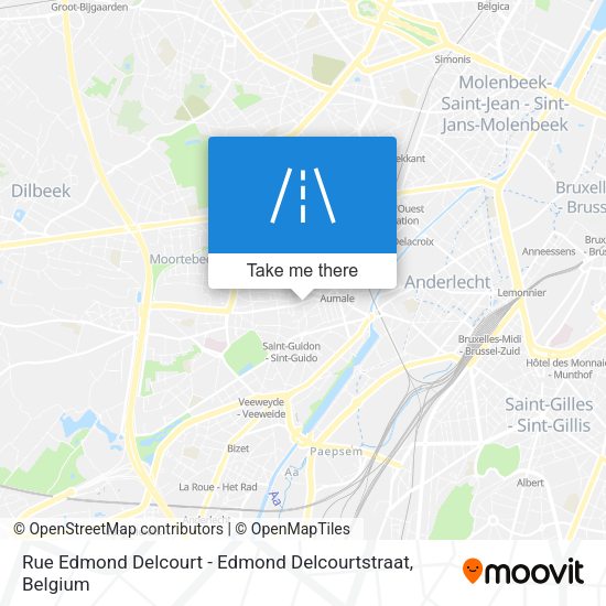 Rue Edmond Delcourt - Edmond Delcourtstraat plan