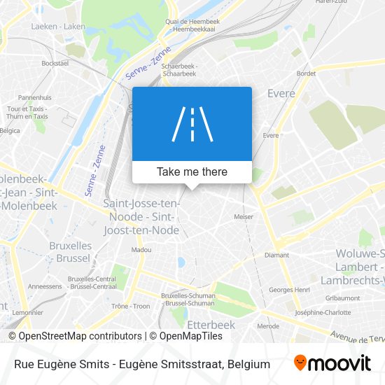 Rue Eugène Smits - Eugène Smitsstraat map