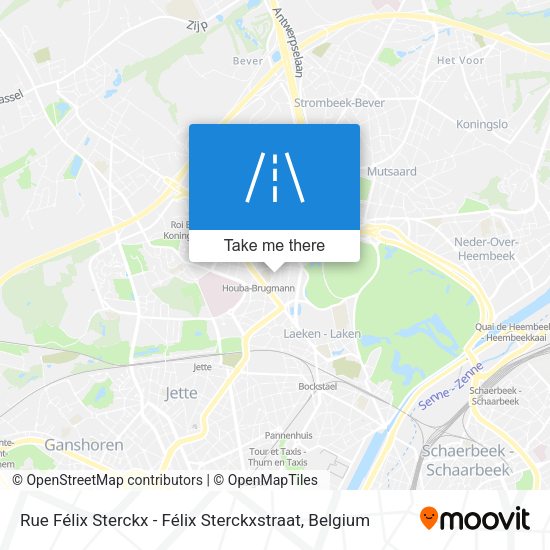 Rue Félix Sterckx - Félix Sterckxstraat plan